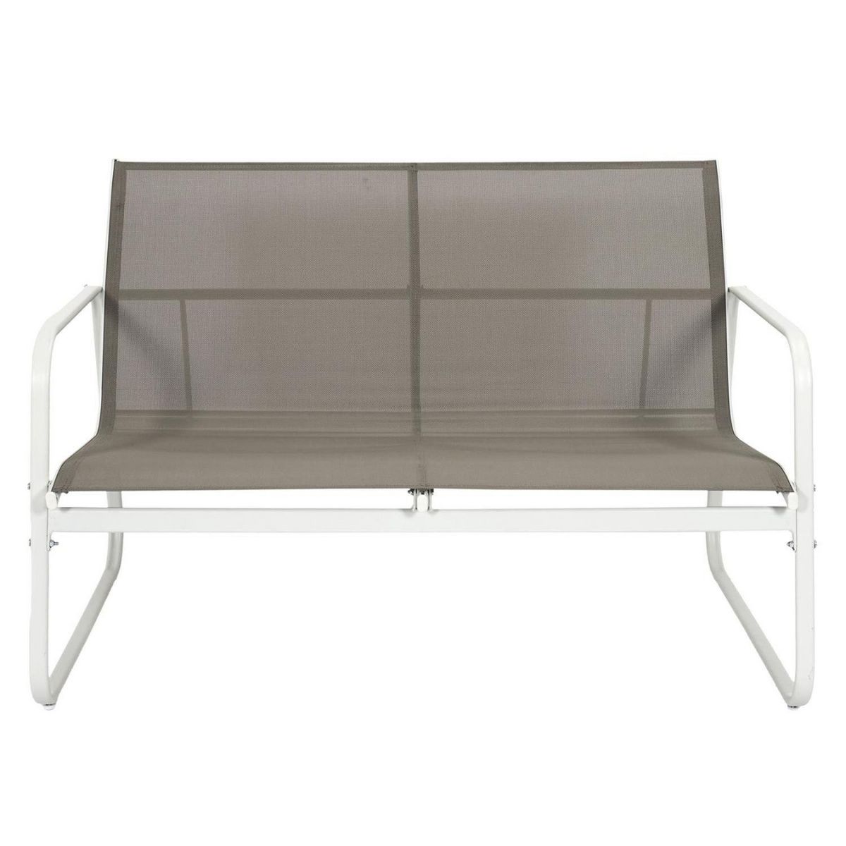 The Home Deco Factory Salon de jardin en texaline et métal 4 places SAMOA - Mocha