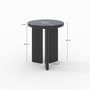 Voir la diapositive 4 : Rendez vous déco Table d'appoint ronde en bois noir D40 cm-Néa