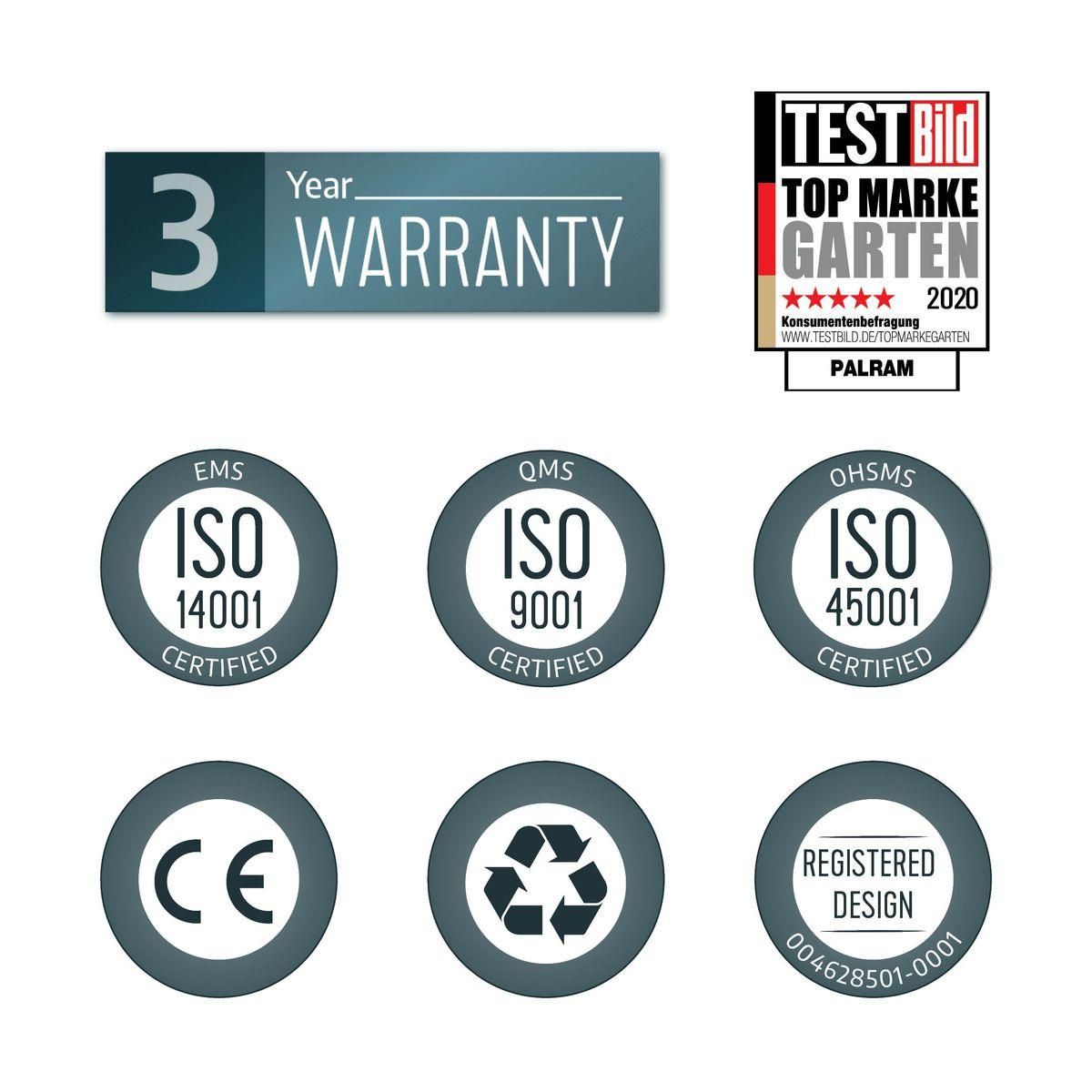 Canopia by PALRAM Marquise - Anthracite - 94x150-5cm - NANCY 1500