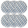 Voir la diapositive 1 : SECRET DE GOURMET Lot de 6 Assiettes Plates  Umami Rayure  26cm Bleu