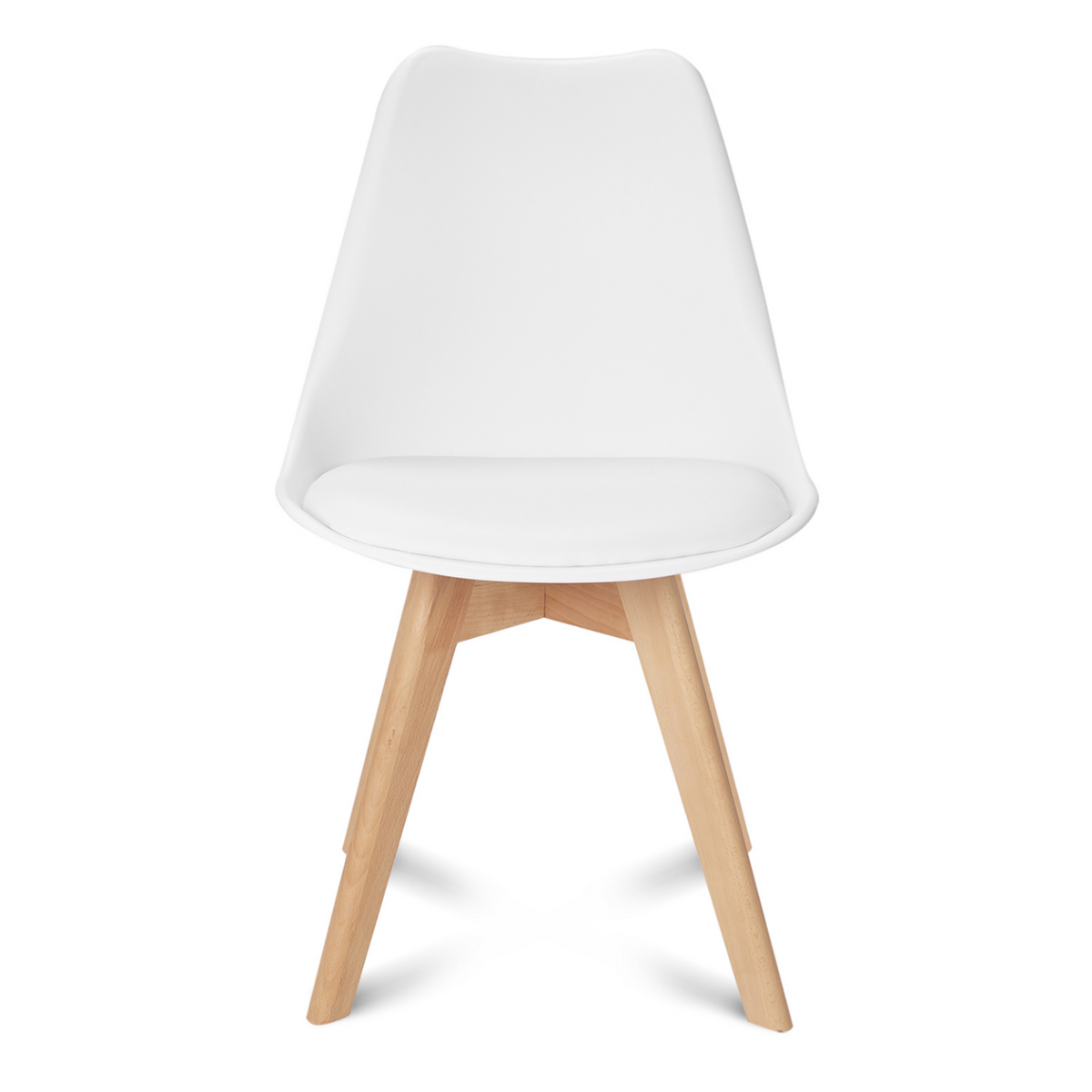 ID MARKET Lot de 4 chaises scandinaves SARA mix color gris foncé, gris clair, blanc et jaune