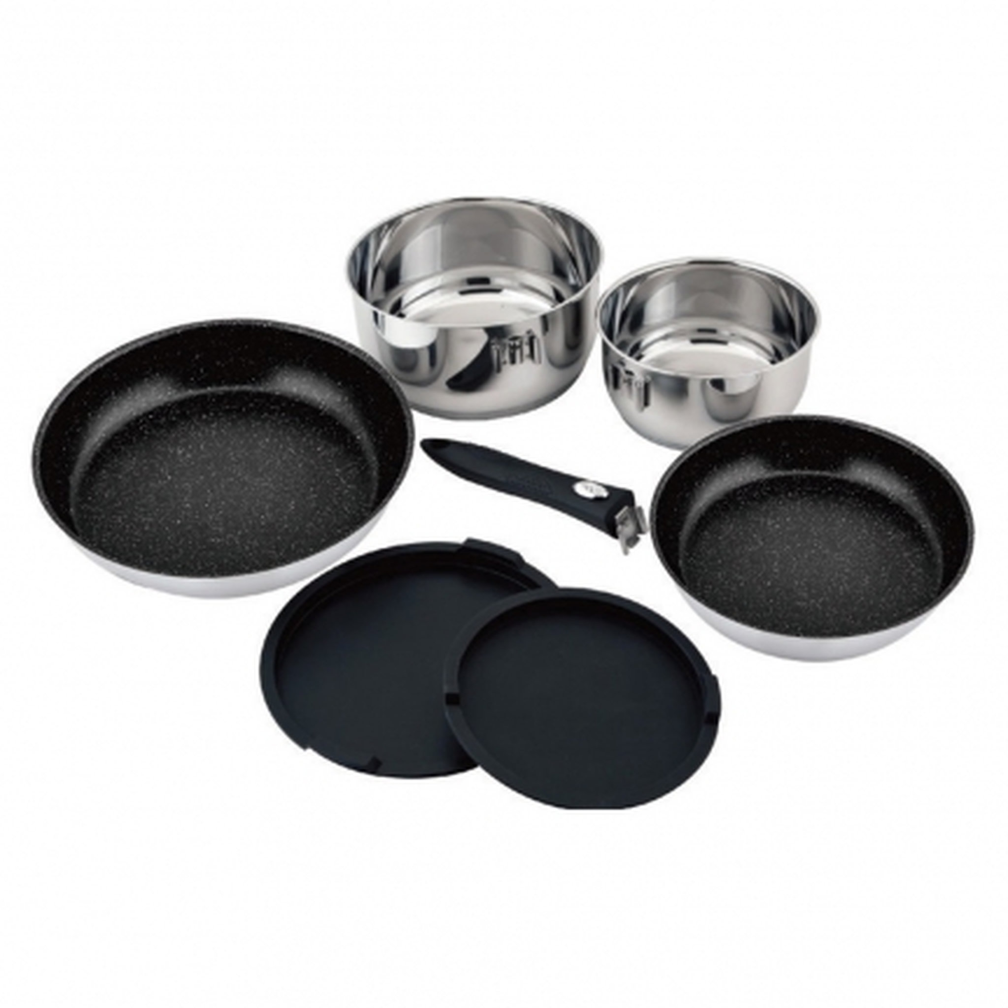 ROSSETTO Batterie de cuisine 7 pièces induction amovible inox