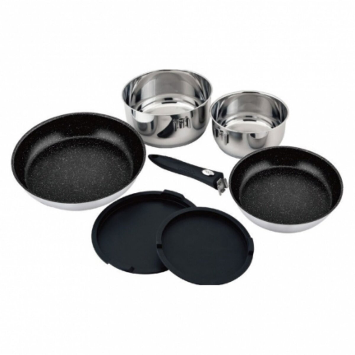 ROSSETTO Batterie de cuisine 7 pièces induction amovible inox