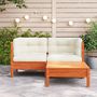 Voir la diapositive 3 : VIDAXL Canape de jardin avec coussins et repose-pied 2 places
