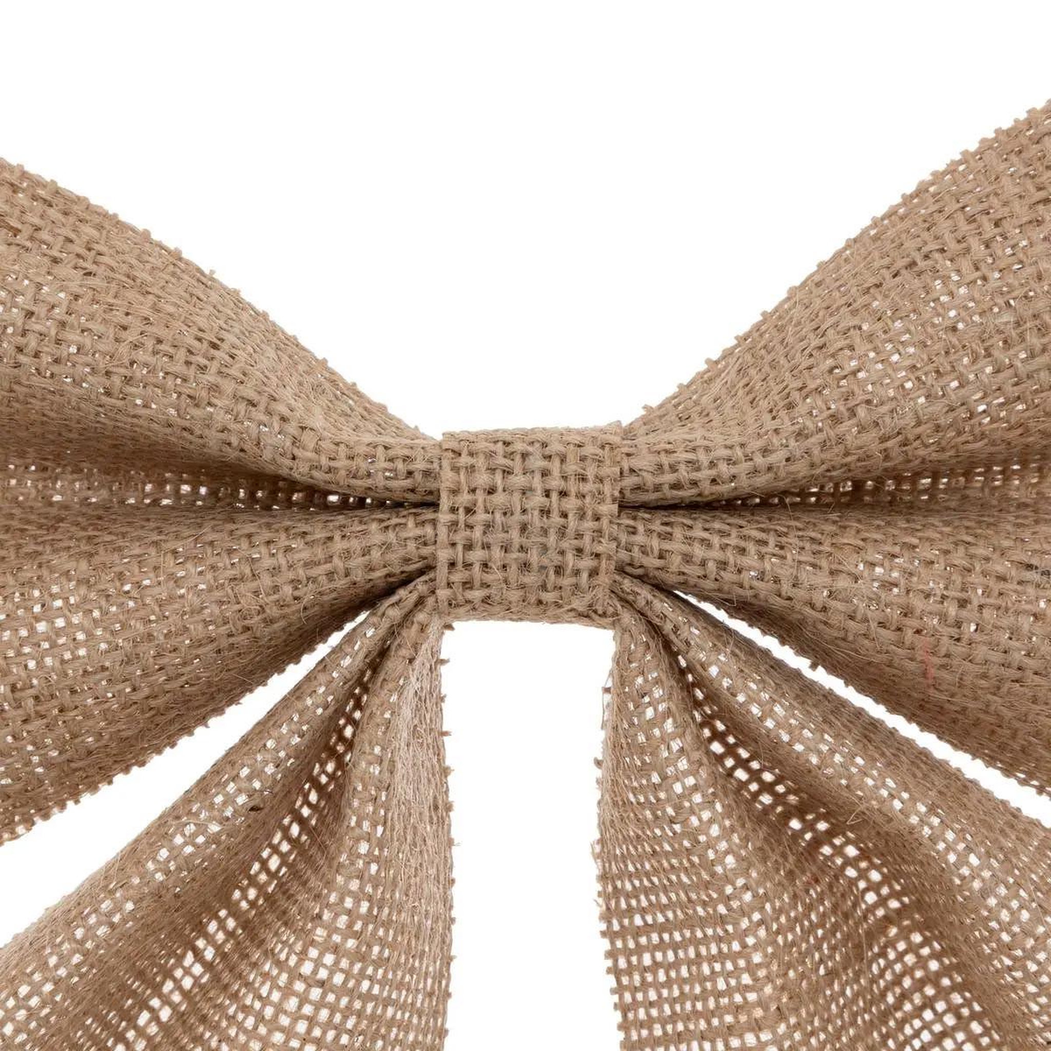 Voir la diapositive 2 : ATMOSPHERA Nœud déco noël en jute  givré  24cm naturel