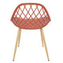 Voir la diapositive 5 : Paris Prix Lot de 4 Chaises Design  Malaga  80cm Terracotta