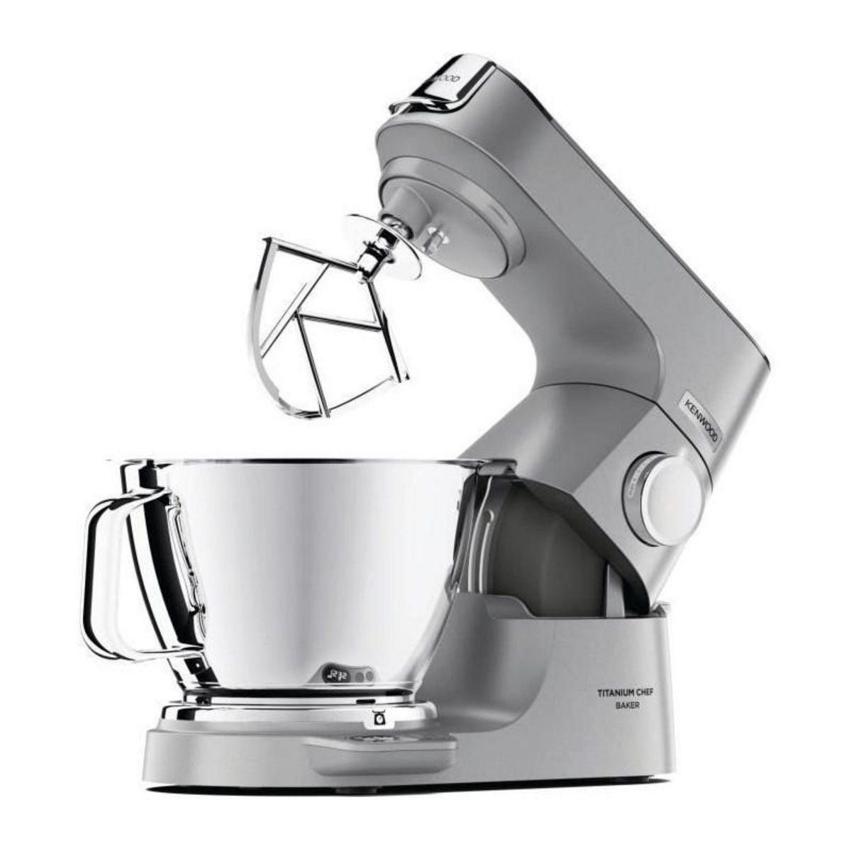 KENWOOD KENWOOD KVC85.124.SI - Robot patissier Titanium Chef Baker - 2 bols en inox 3,5L et 5L - Balance integree 6kg - Blender 1,8L - 1