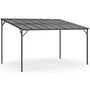 Voir la diapositive 1 : ID MARKET Pergola toit rigide en polycarbonate 3x4 M gris anthracite