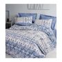 Voir la diapositive 3 : GENERIQUE Parure de lit - 129CTN94492 - 1 housse de couette 220 x 240 cm + 2 taies d'oreiller 60 x 60 cm - 100% coton ranforcé - Bleu