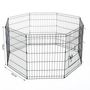 Voir la diapositive 3 : PAWHUT Parc enclos acier pour chien animaux 1 porte 8 panneaux 76L x 61l cm noir