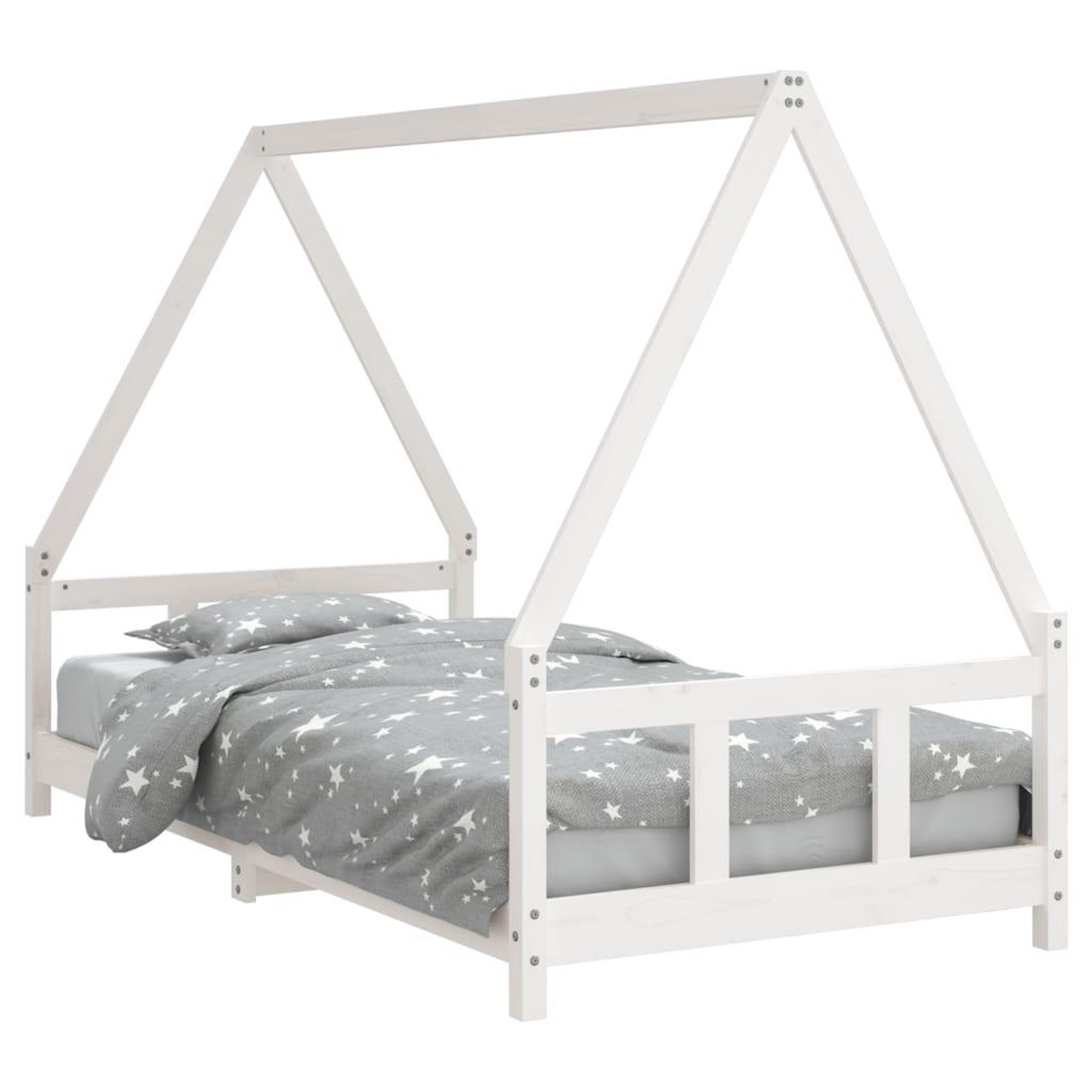 Voir la diapositive 2 : VIDAXL Cadre de lit pour enfants blanc 90x190 cm bois de pin massif