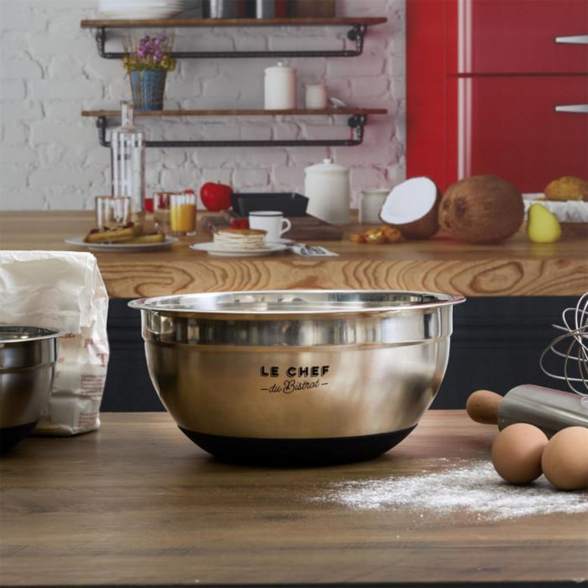 Paris Prix Bol Mélangeur Antidérapant  Bistrot  26cm Argent