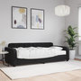 Voir la diapositive 1 : VIDAXL Lit de jour avec matelas noir 90x200 cm velours