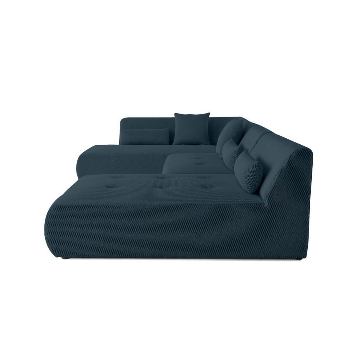 LISA DESIGN Onyx - canapé panoramique d'angle gauche - 7 places - en tissu mailles 3d