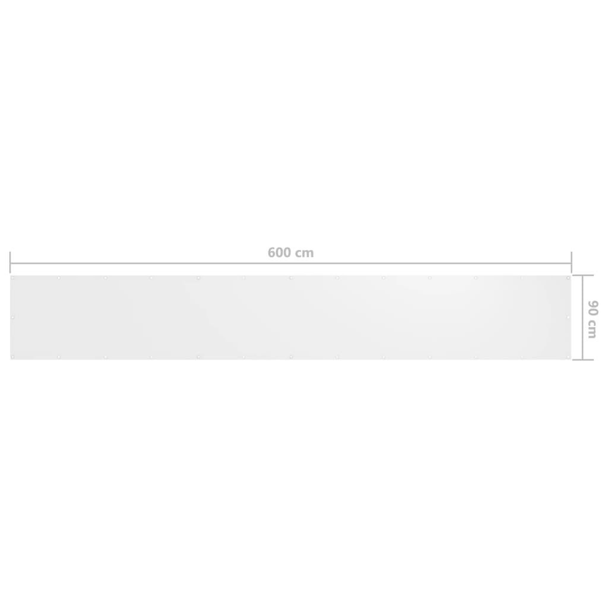 Voir la diapositive 6 : VIDAXL Ecran de balcon Blanc 90x600 cm Tissu Oxford