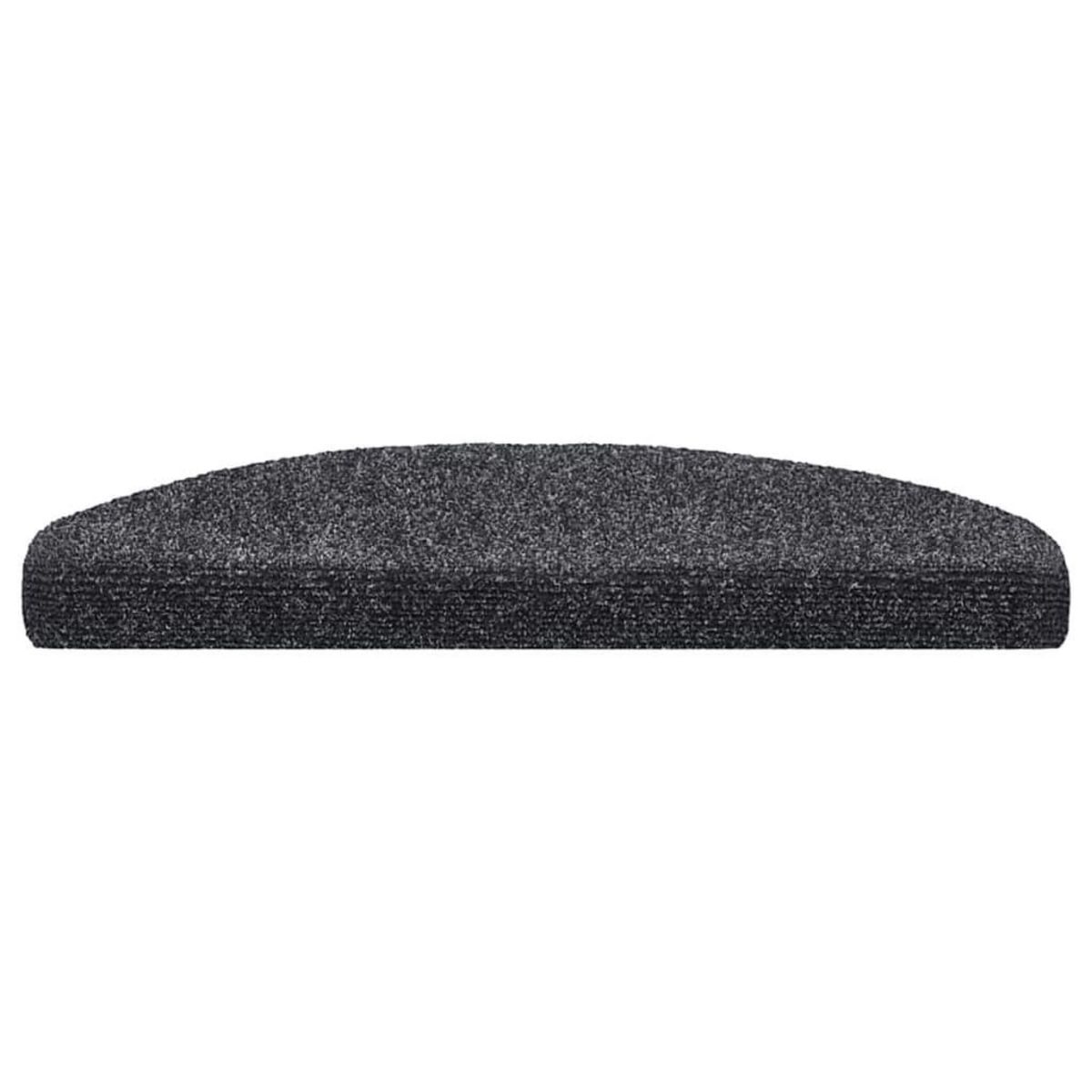 VIDAXL Tapis autoadhesifs de marches 10 pcs Gris fonce 65x21x4 cm