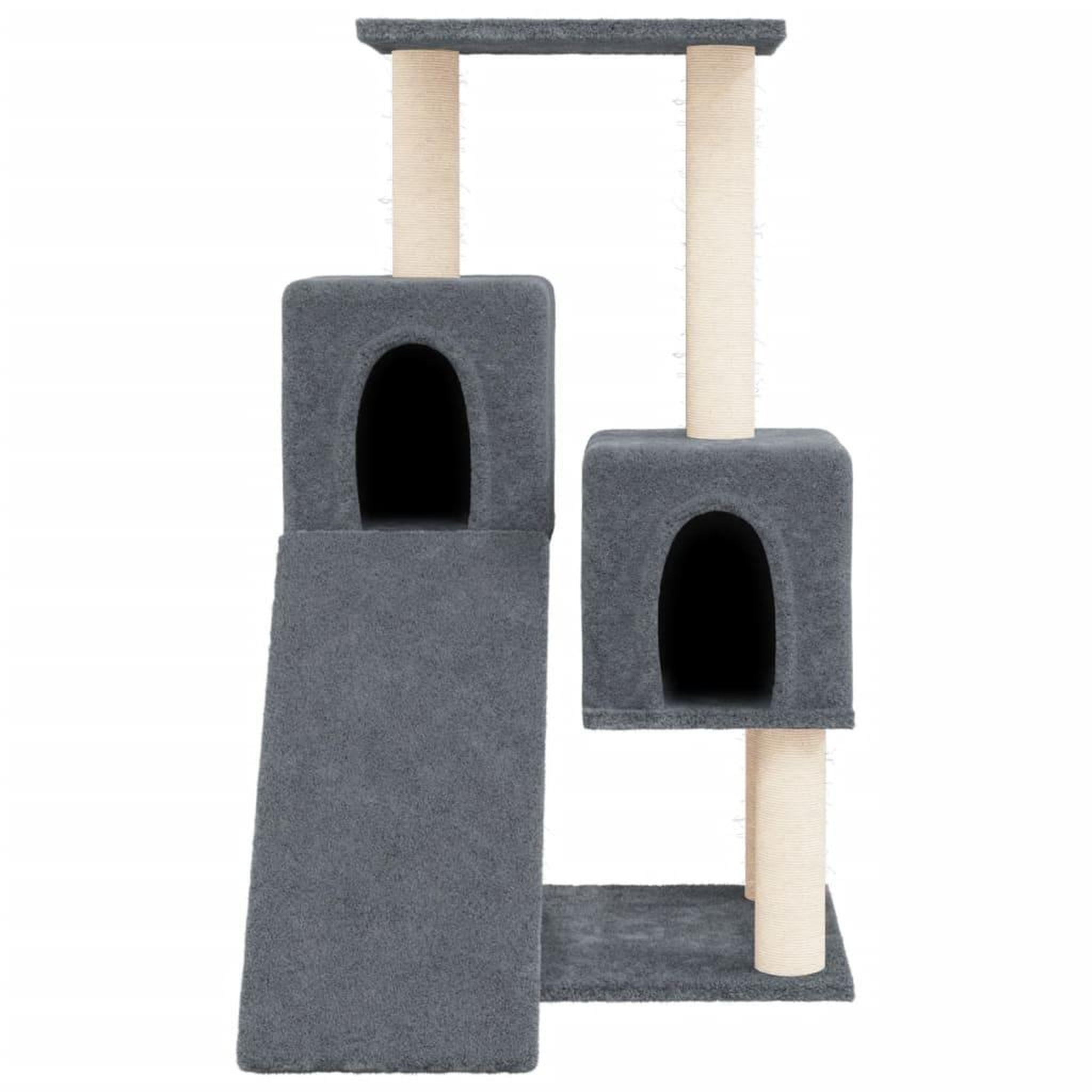 Voir la diapositive 3 : VIDAXL Arbre a chat avec griffoirs en sisal Gris fonce 82 cm