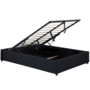 Voir la diapositive 4 : ID MARKET Lit coffre double MIAMI avec sommier 140 x 190 cm PVC noir