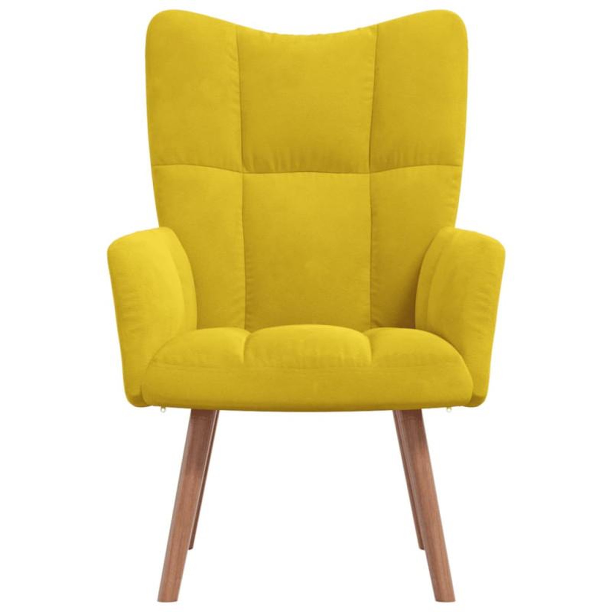 Voir la diapositive 3 : VIDAXL Chaise de relaxation Jaune moutarde Velours