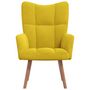 Voir la diapositive 3 : VIDAXL Chaise de relaxation Jaune moutarde Velours