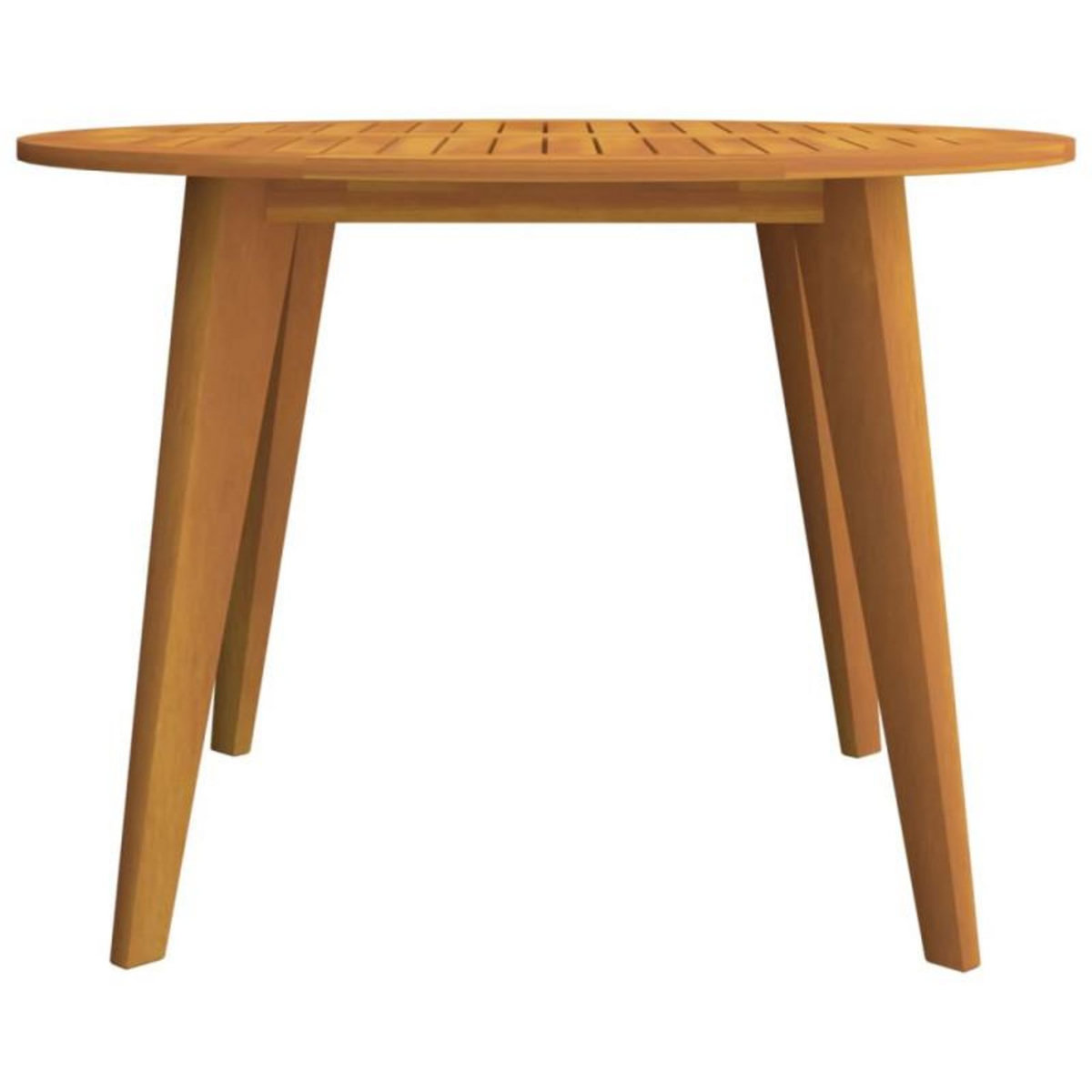 VIDAXL Table de jardin Ø110x75 cm Bois d acacia solide
