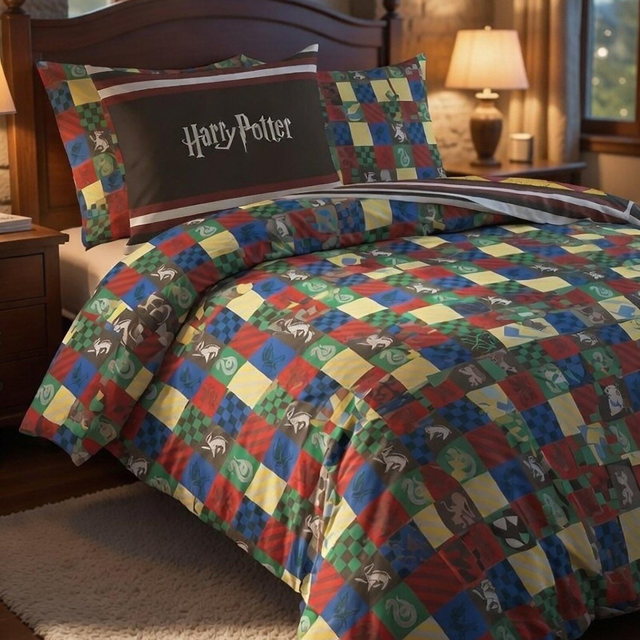 Voir la diapositive 2 : Home collection Parure housse de couette 140x200cm 100%coton 57fils harry potter