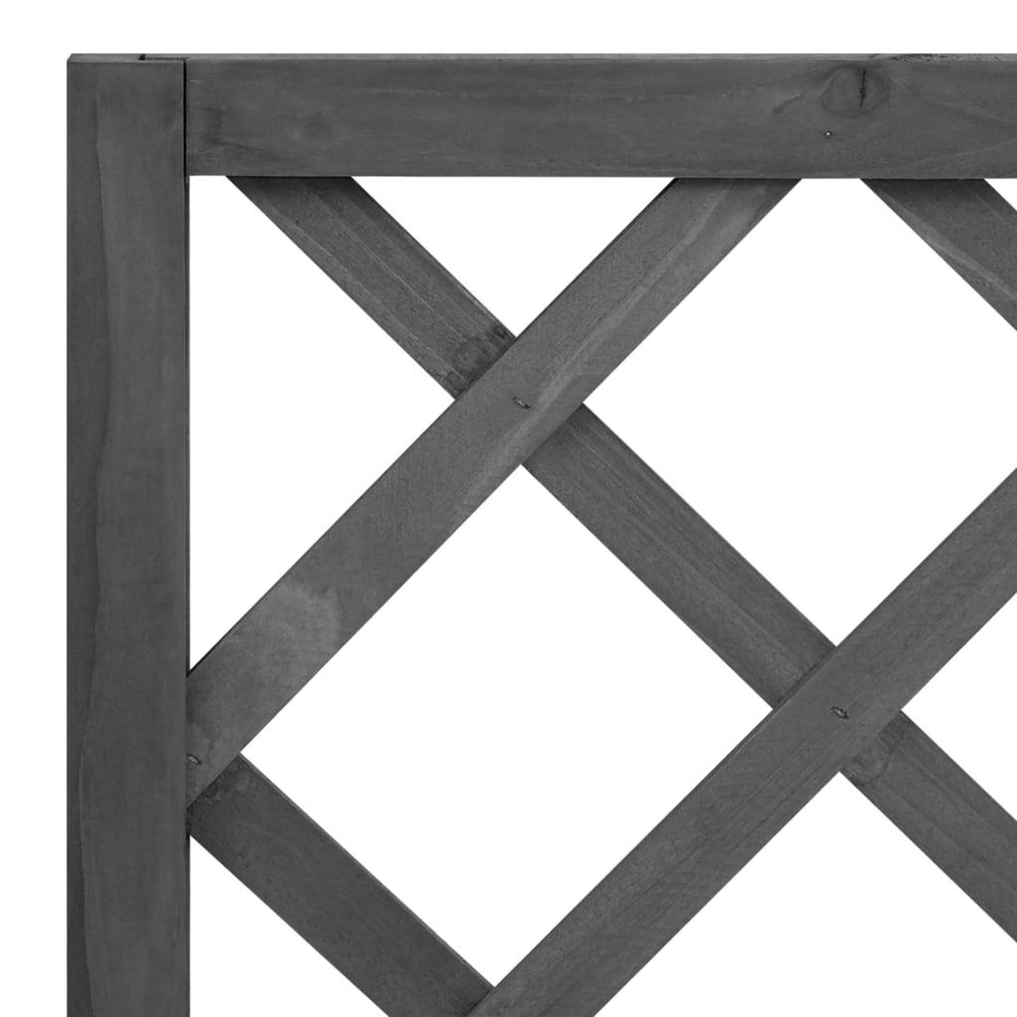Voir la diapositive 5 : VIDAXL Jardiniere a treillis jardin Noir 70x30x135 cm Bois de sapin