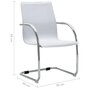 Voir la diapositive 6 : VIDAXL Chaise de bureau cantilever Blanc Similicuir