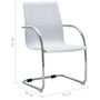 Voir la diapositive 6 : VIDAXL Chaise de bureau cantilever Blanc Similicuir