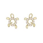 L'ATELIER D'AZUR Boucles d'Oreilles Or Jaune Tortue - Enfant