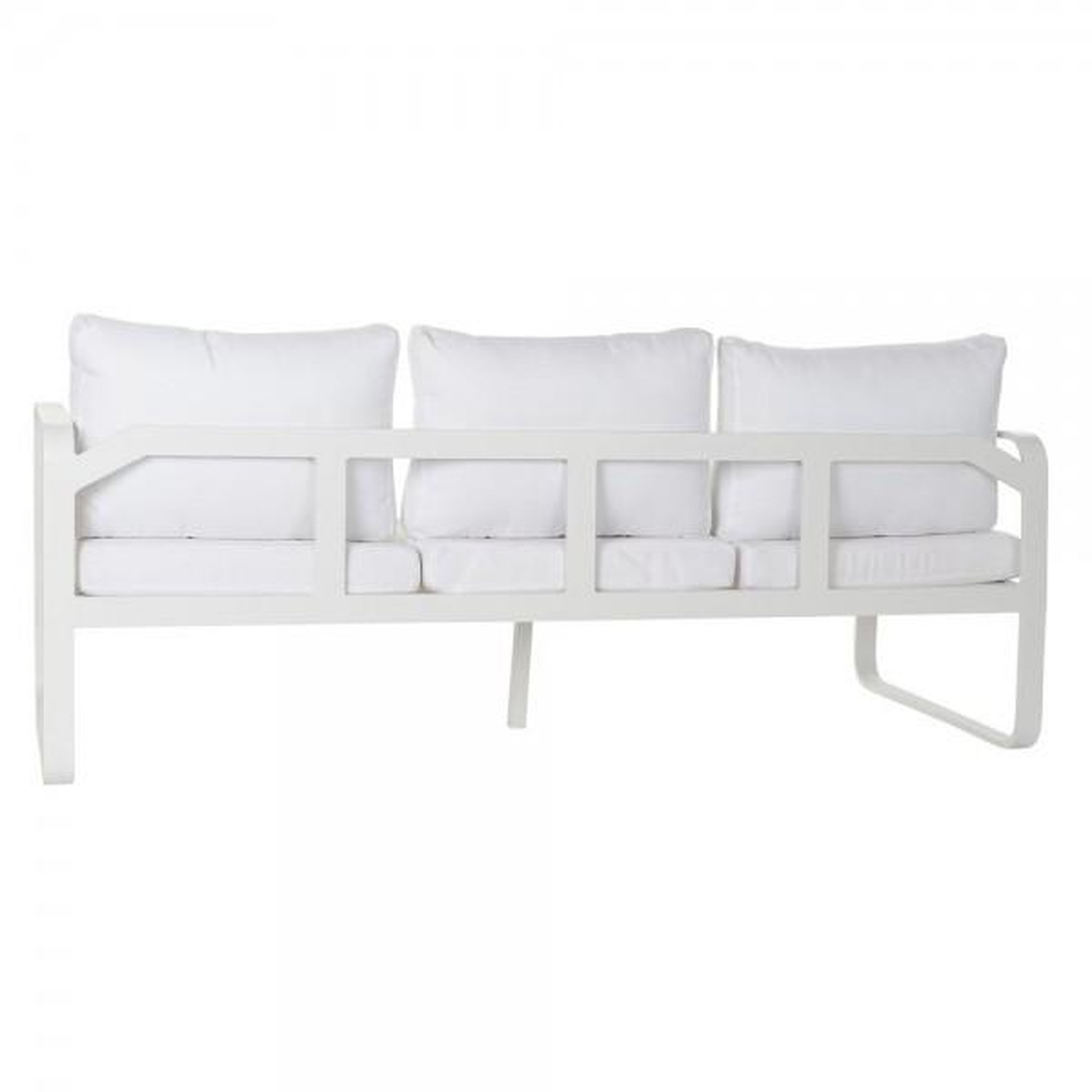 Voir la diapositive 3 : MARKET24 Canapé de jardin DKD Home Decor Blanc Polyester Aluminium (184 x 72 x 78 cm)