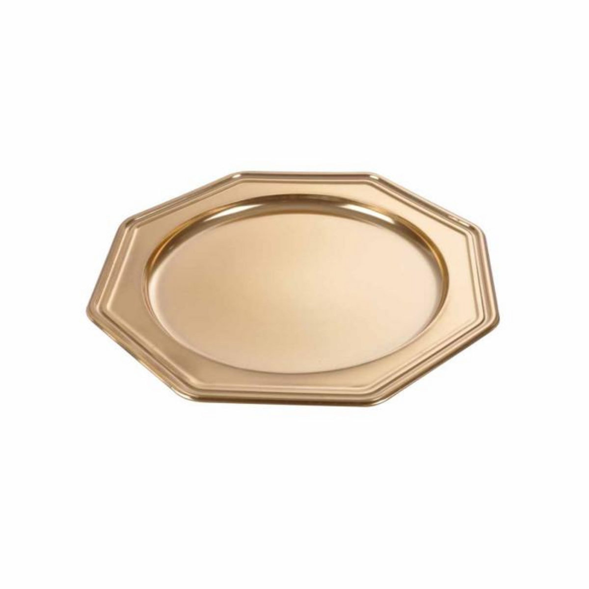 Paris Prix Lot de 2 Plateaux Déco  Octogonaux  30cm Or