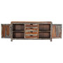 Voir la diapositive 4 : VIDAXL Buffet gris 160x40x75 cm bois de sesham massif