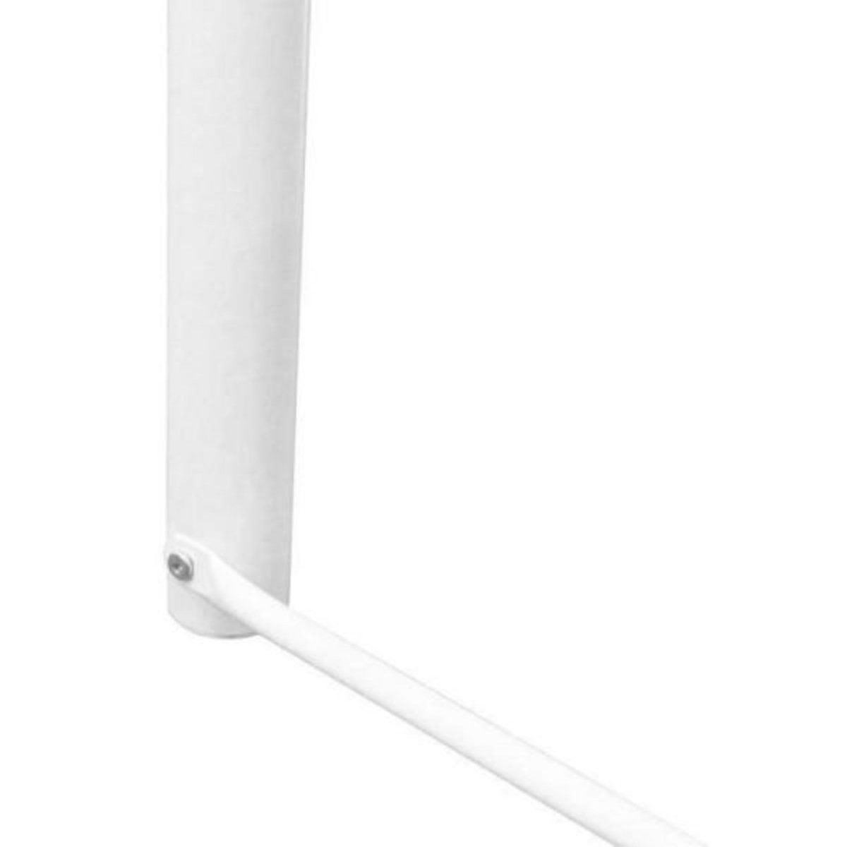 MARKET24 Lit mezzanine en métal - ELIOT - Blanc - 140 x 200 cm - Sommier inclus