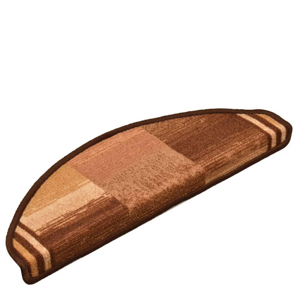 VIDAXL Tapis d'escalier autocollants 15 pcs Marron 65x21x4 cm