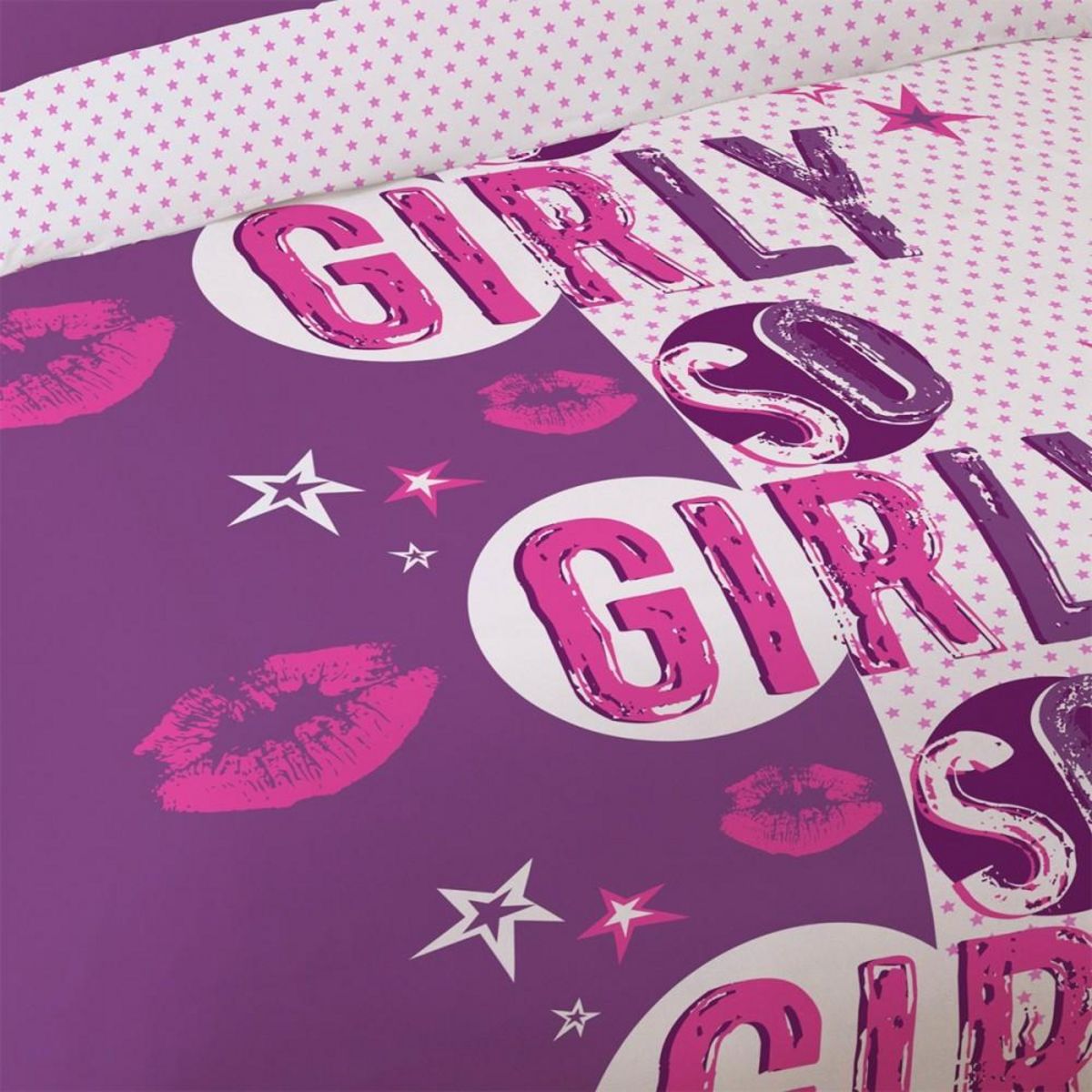 Dourev Housse de couette 240x220 Stars + 2 taies coton 52 fils