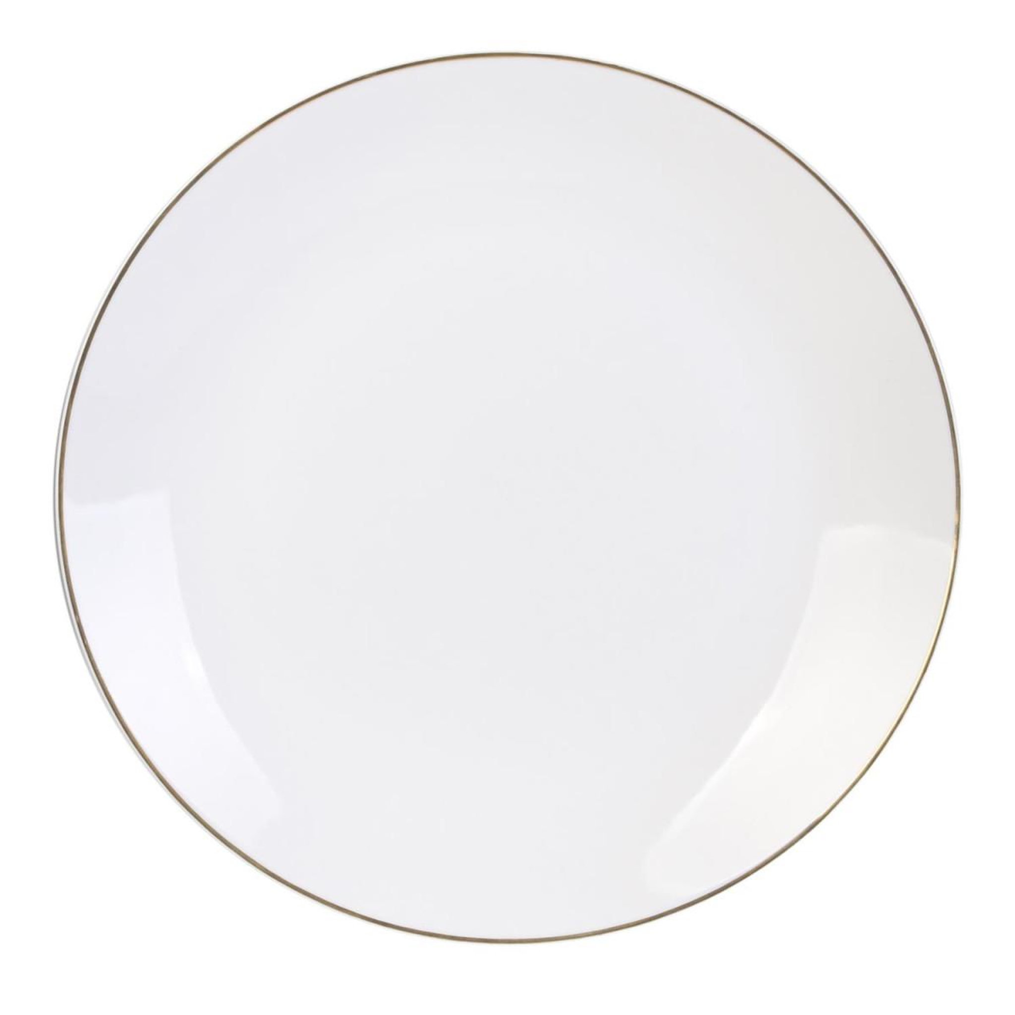 The Home Deco Factory Lot de 6 assiettes plates  liseré  27cm blanc
