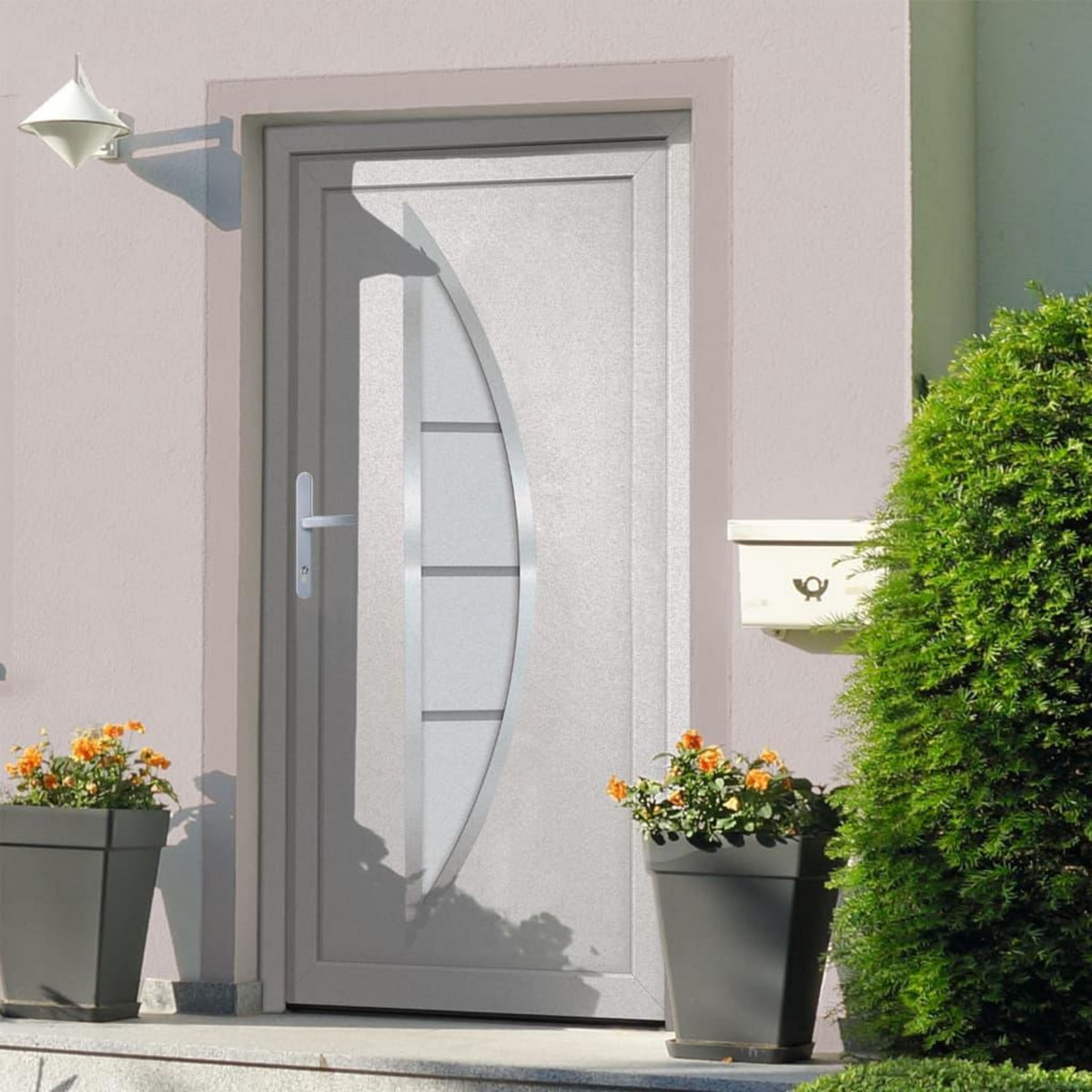 VIDAXL Porte d'entree Blanc 108x200 cm PVC