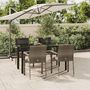 Voir la diapositive 1 : VIDAXL Ensemble a manger de jardin coussins 5 pcs noir et gris
