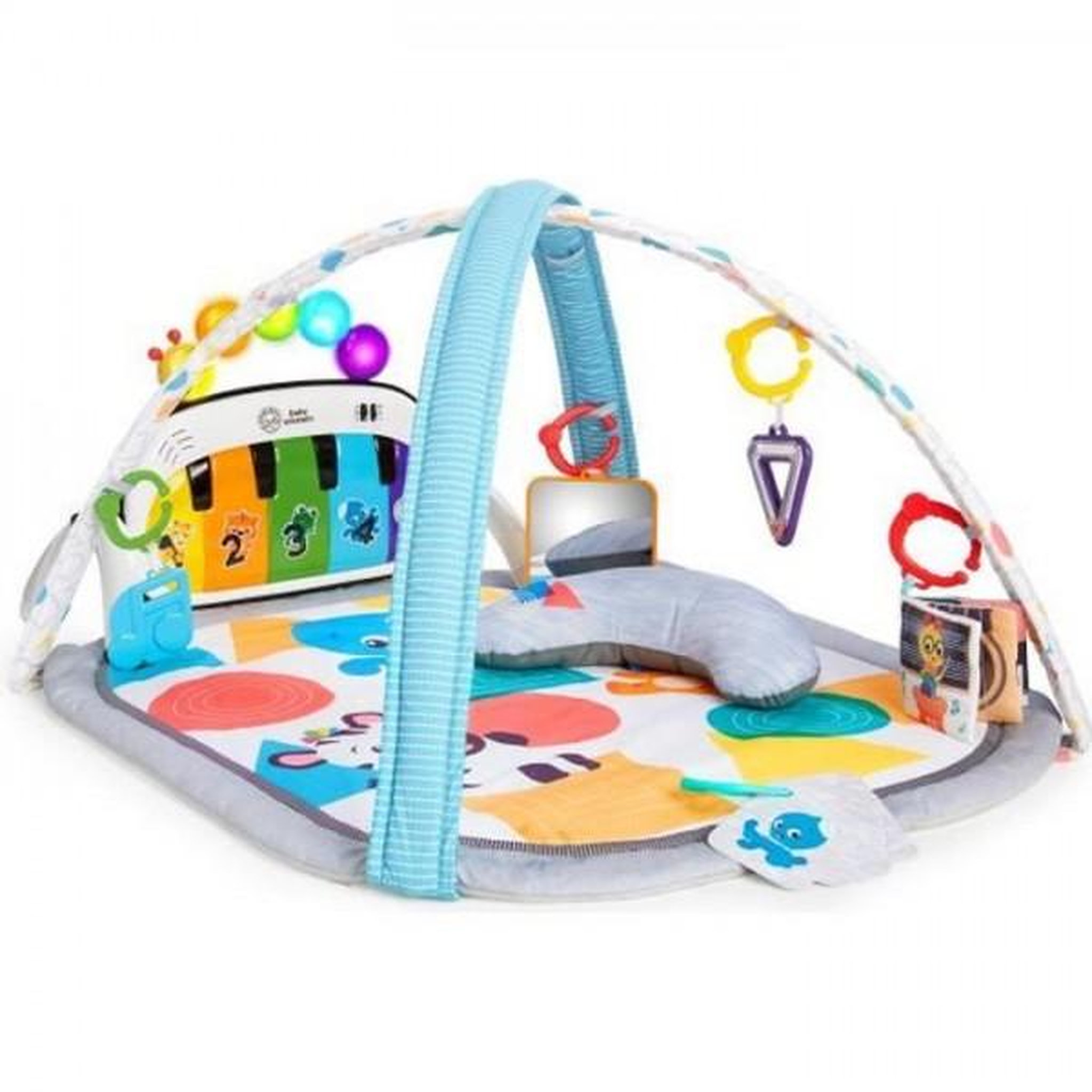 BABY EINSTEIN BABY EINSTEIN Tapis de sol éveil bébé évolutif 4-en-1 - Kickin' Tunes - Jouet piano amovible, arche, jouets sensoriels, mult
