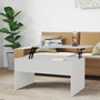 Voir la diapositive 1 : VIDAXL Table basse Blanc 80x50,5x41,5 cm Bois d'ingenierie