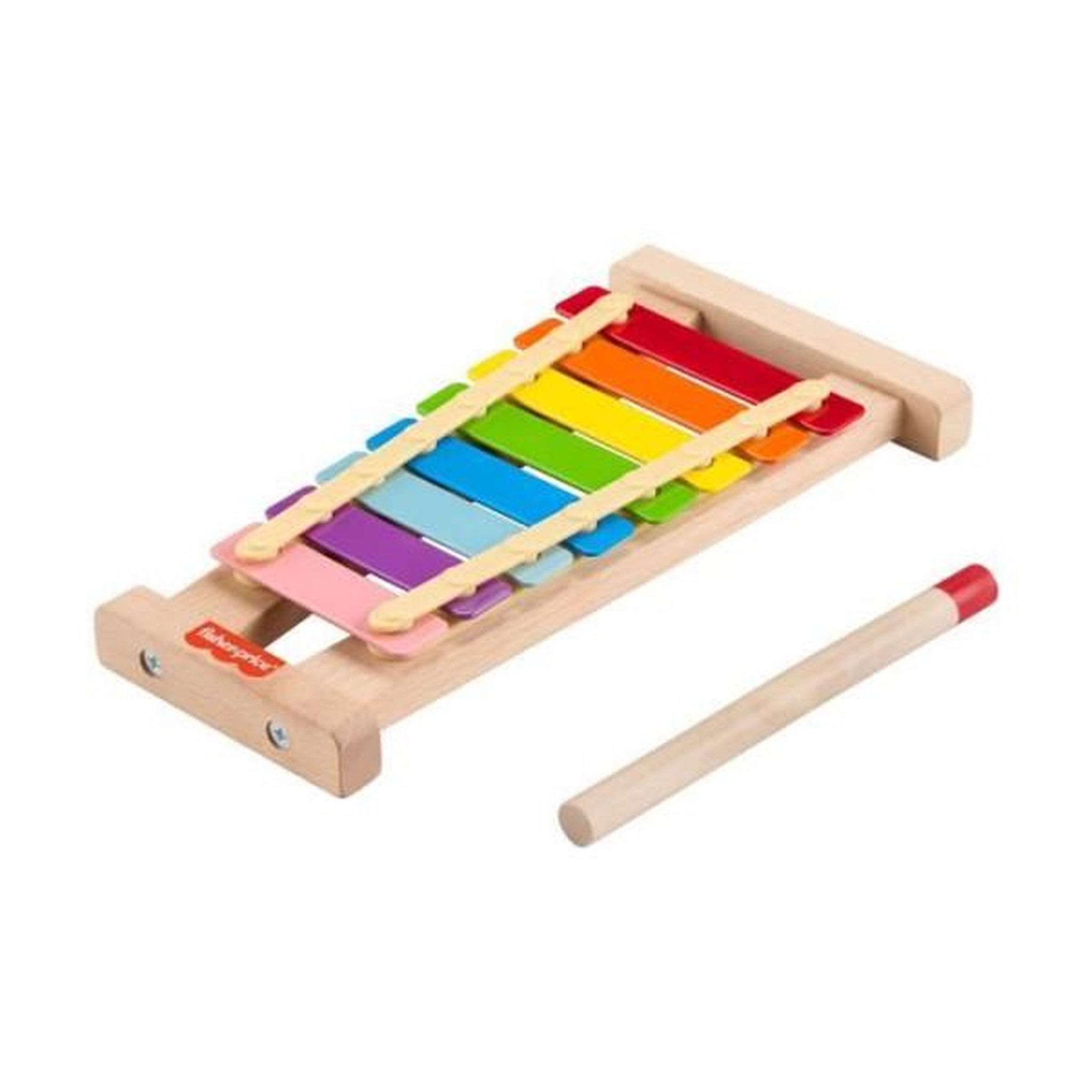 Voir la diapositive 3 : FISHER PRICE Fisher-Price-Xylophone en bois, instrument de musique avec 2 pieces HXV13
