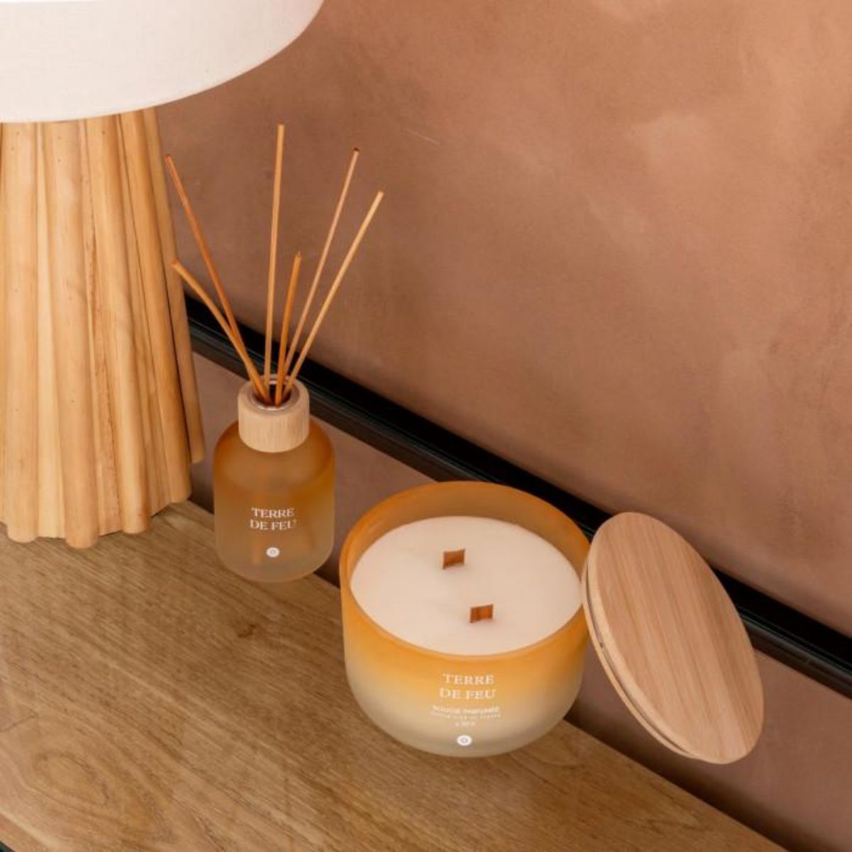 ATMOSPHERA Diffuseur de Parfum en Verre  Sana  150ml Terre de Feu