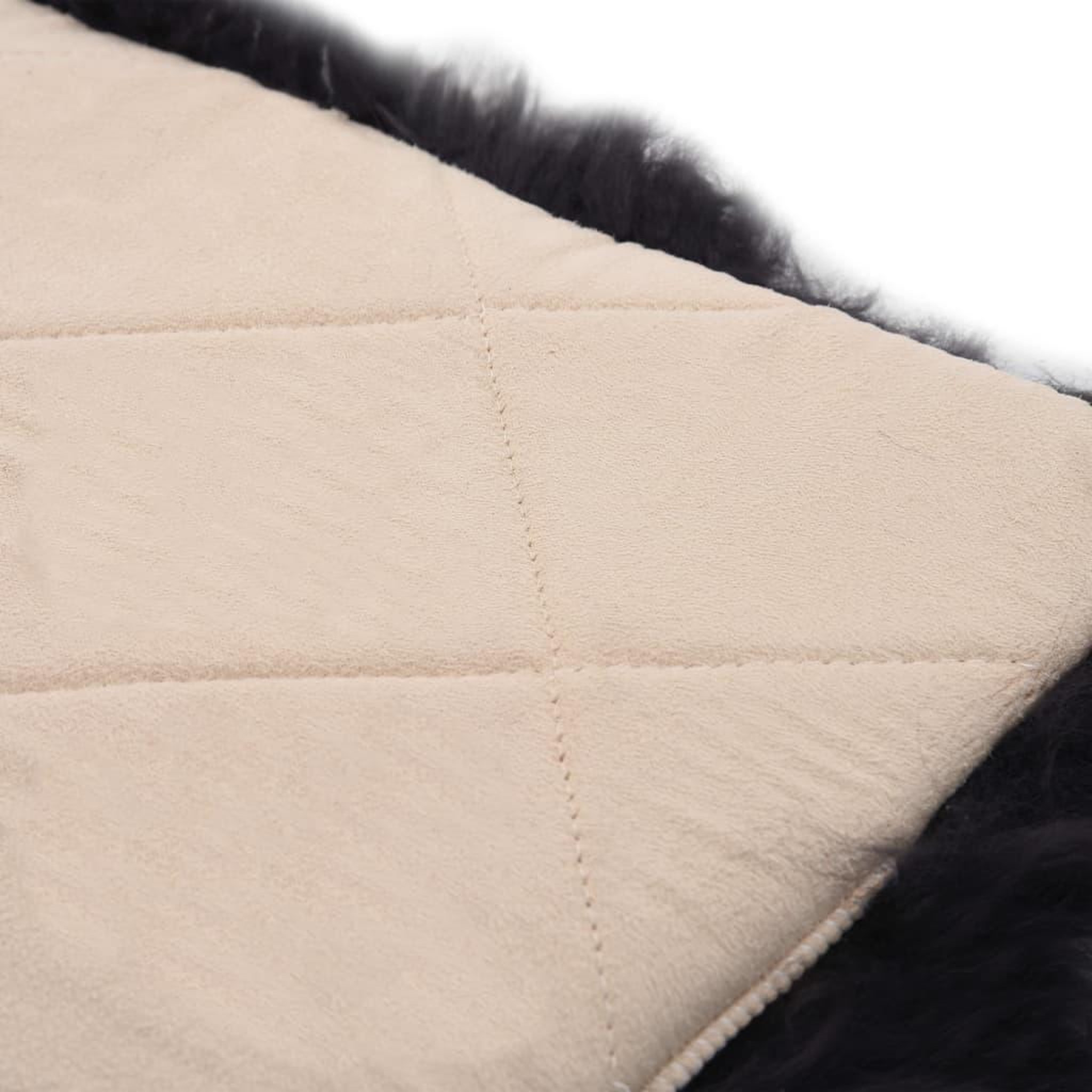 Voir la diapositive 4 : VIDAXL Coussins de chaise lot de 2 Gris fonce Mouton veritable