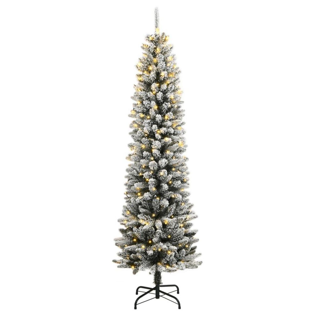 VIDAXL Sapin de Noël artificiel 300 LED et neige floquee 240 cm