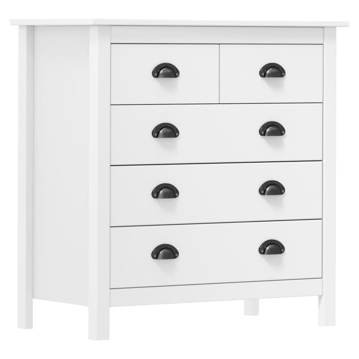 VIDAXL Buffet Hill Blanc 79x40x80 cm Bois de pin solide