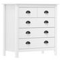 Voir la diapositive 1 : VIDAXL Buffet Hill Blanc 79x40x80 cm Bois de pin solide