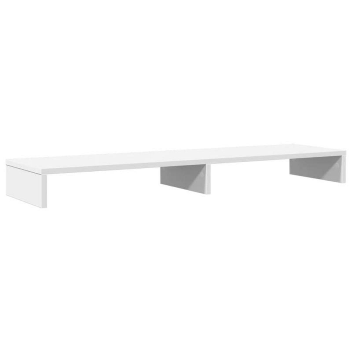 VIDAXL Support de moniteur blanc 100x27x10 cm bois d ingénierie