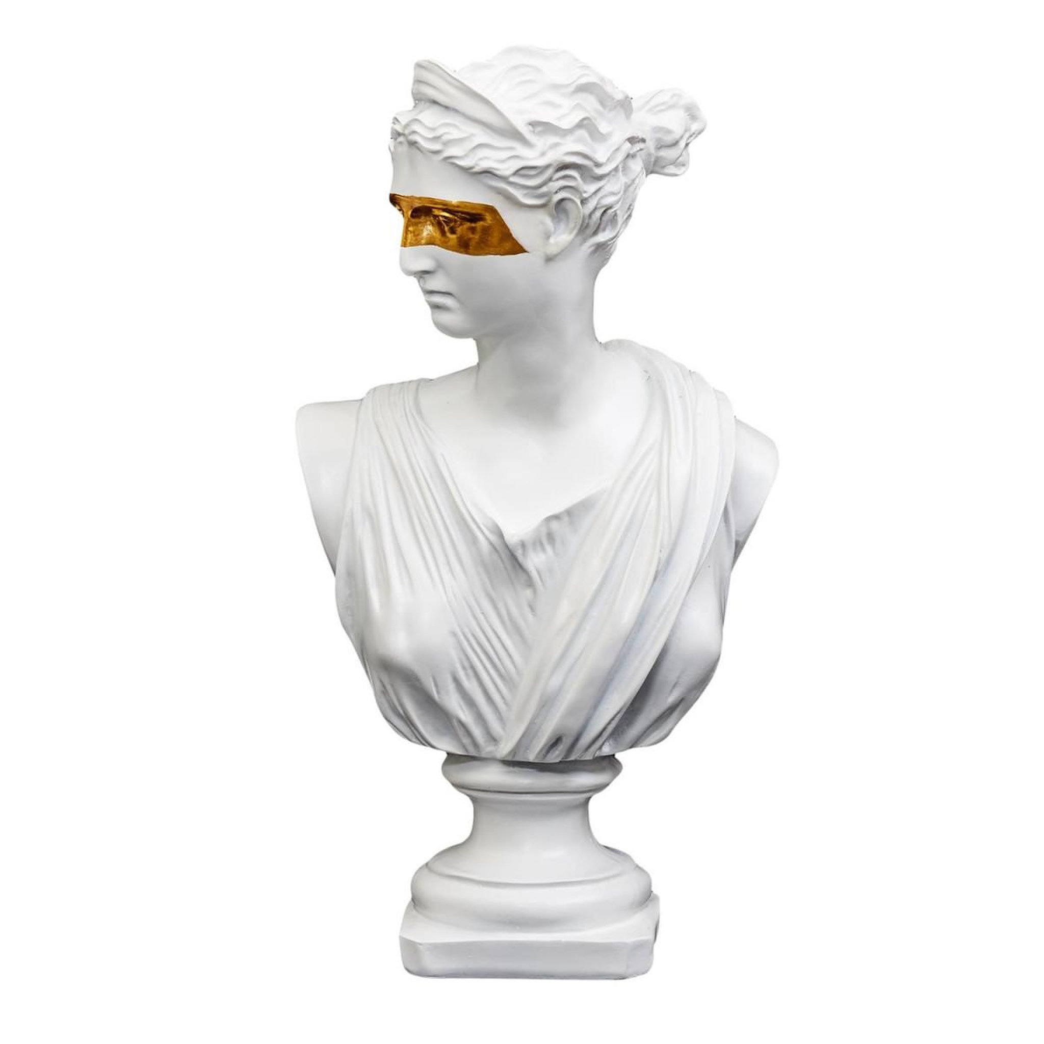 Voir la diapositive 1 : The Home Deco Factory Statuette déco  buste avec masque  31cm blanc