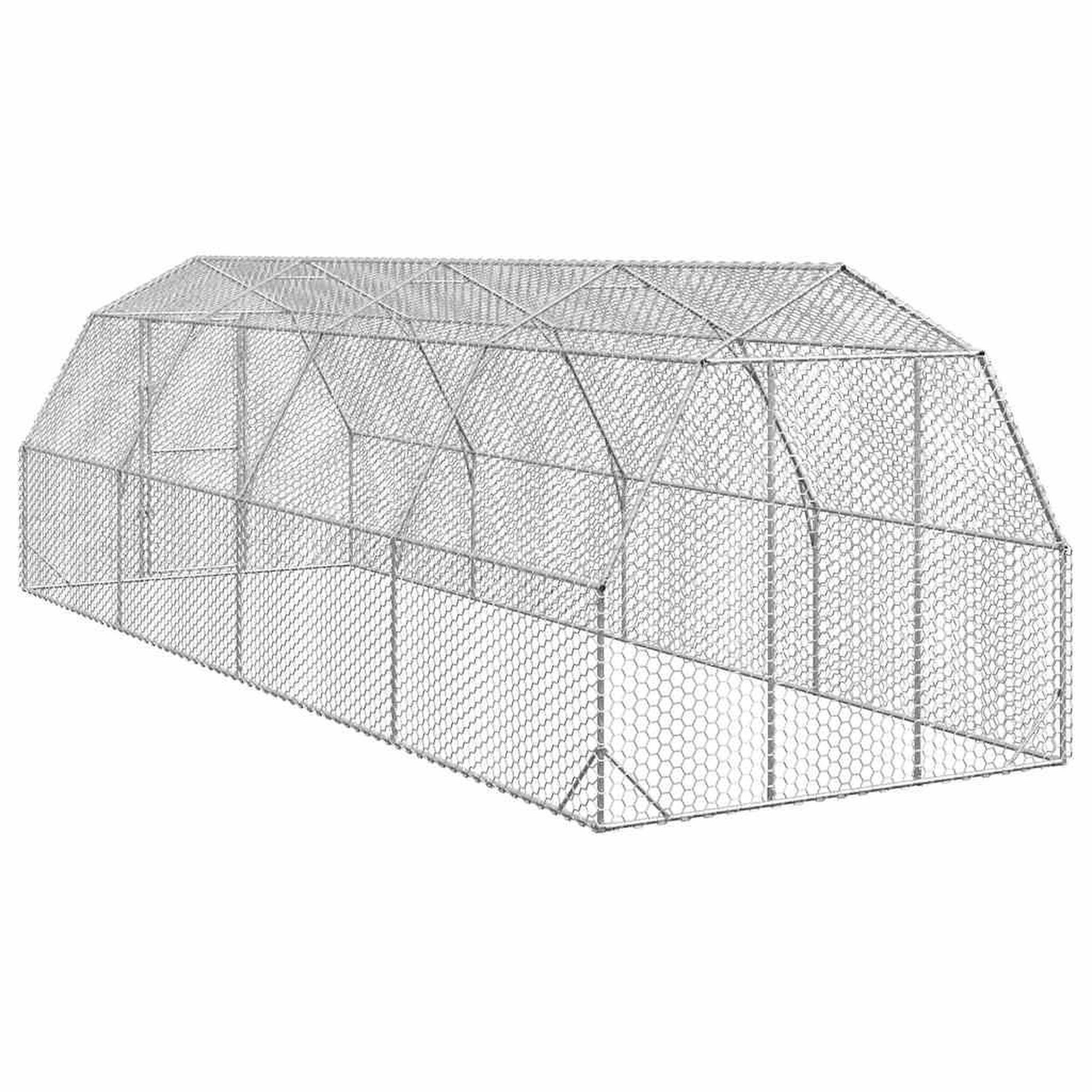 Voir la diapositive 5 : VIDAXL Poulailler 2,5x8x2,25 m acier galvanise